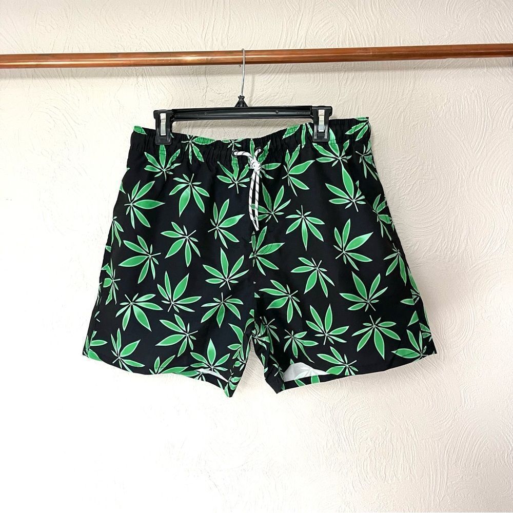 SHEIN mens leaf swim truck